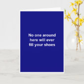 Grappige werknemer vaarwel kaart (Gele Bloem)