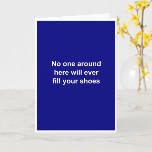 Grappige werknemer vaarwel kaart (Gele Bloem)