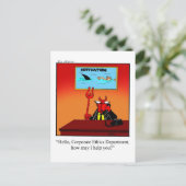 Grappige werkplek Humor Briefkaart (Staand voorkant)