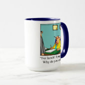 Grappige Werkplek Humor Koffie Mok (Voorkant rechts)