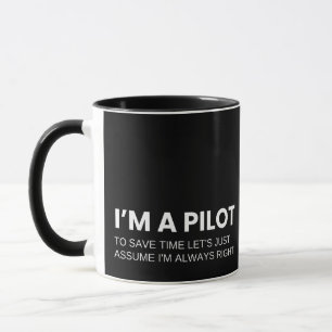 Grappige werkspreuk voor piloten mok