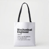 Grappige werktuigbouwkundig ingenieur definitie en tote bag (Voorkant)