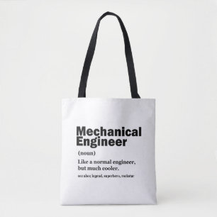 Grappige werktuigbouwkundig ingenieur definitie en tote bag