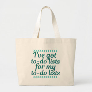 Grappige Werkverslaafde Grote Tote Bag