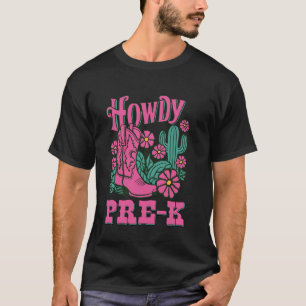 Grappige western howdy pre K cowboy leraar kind ac T-shirt