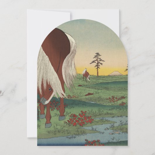 Grappige Westerne Horse Ranch Lodge bruiloft Kaart (Achterkant)