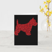 Grappige Westie-hondliefhebber Harten Liefde Westi Kaart (Gele Bloem)