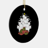 Grappige Westie Kerstboom Kerstmis Keramisch Ornament (Rechts)