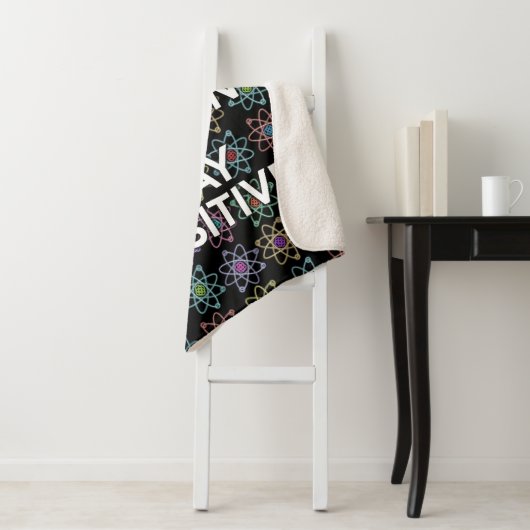 Grappige wetenschap Positief citaat Kleurrijk Atoo Sherpa Deken (In situ)