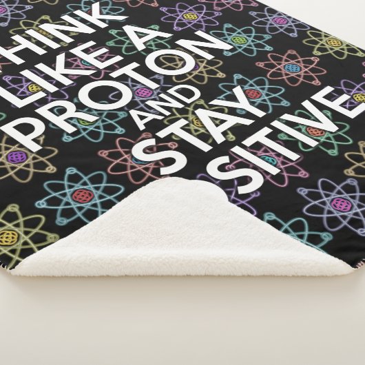 Grappige wetenschap Positief citaat Kleurrijk Atoo Sherpa Deken (3/4)