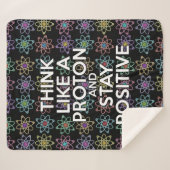 Grappige wetenschap Positief citaat Kleurrijk Atoo Sherpa Deken (Voorkant (horizontaal))