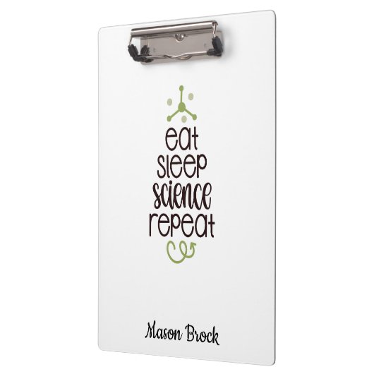 Grappige Wetenschap Student Gepersonaliseerde Scho Klembord (Links)
