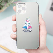 Grappige Wetenschap We Hebben Geweldige Chemie Val Sticker (Telefoon)