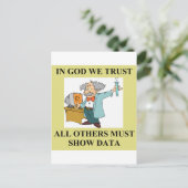 grappige wetenschappelijke grap briefkaart (Staand voorkant)