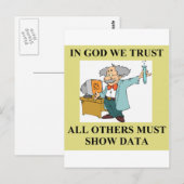 grappige wetenschappelijke grap briefkaart (Voorkant / Achterkant)