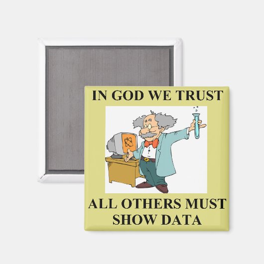 grappige wetenschappelijke grap magneet (Voorkant / Achterkant)