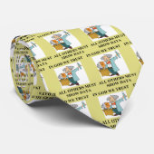 grappige wetenschappelijke grap stropdas (Opgerold)