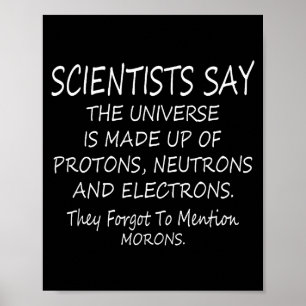 Grappige Wetenschappers Zei dat het Universum Best Poster