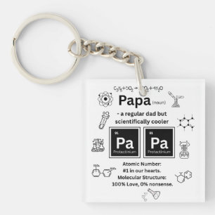 Grappige wetenschaps papa Vaderdag Opa Sleutelhanger