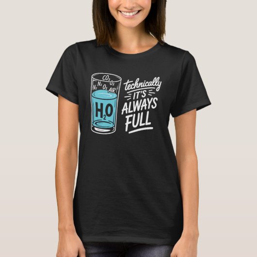 Grappige wetenschapsfysica leraar technisch glas A T-shirt (Voorkant)