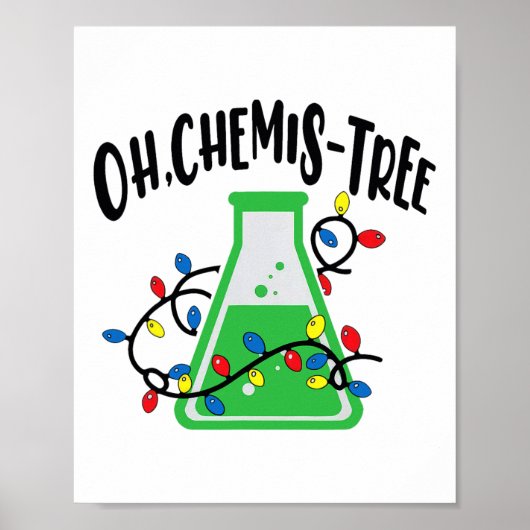 Grappige wetenschapsleraar Oh Chemie Chris Poster (Voorkant)