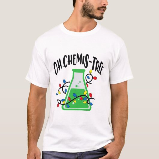 Grappige wetenschapsleraar Oh Chemistree scheikund T-shirt (Voorkant)