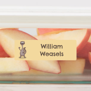 Grappige wezel cartoon gepersonaliseerd labels