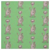Grappige wezel cartoonillustratie stof (Swatch)