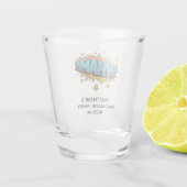 Grappige Wham vrijgezellenfeest huwelijksgunst sho Shot Glas (Achterkant)