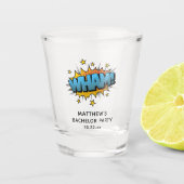 Grappige Wham vrijgezellenfeest huwelijksgunst sho Shot Glas (Voorkant)