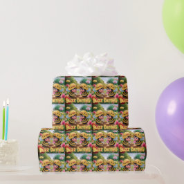 Grappige Whimsical Bijen Zoemen Date Cadeaupapier