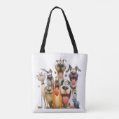 Grappige Whimsical dieren Tote Bag (Achterkant)