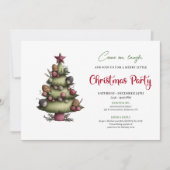 Grappige Whimsical Kerstboom Feestelijke Viering Kaart (Voorkant)