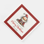 Grappige Whimsical Kerstman Minimalistische Servet (Hoek)