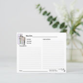 Grappige Whimsical Paard Receptkaart (Staand voorkant)