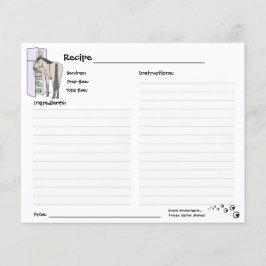 Grappige Whimsical Paard Receptkaart
