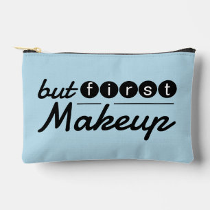 Grappige Whimsical Vintage Pastel Blauwe Make-up R Etui