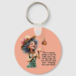 Grappige Whimsical Vrouw Tassen Tas Sleutelhanger