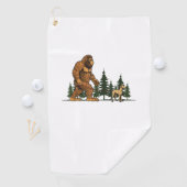 Grappige Whippet Bigfoot Hond Wandelhond Mama Papa Golfhanddoek (Insitu)