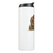 Grappige Whippet Bigfoot Hond Wandelhond Mama Papa Thermosbeker (Gedraaid links)