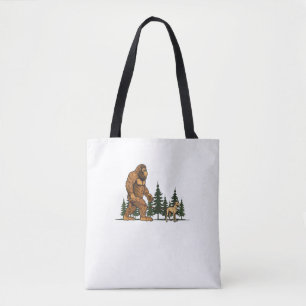 Grappige Whippet Bigfoot Hond Wandelhond Mama Papa Tote Bag
