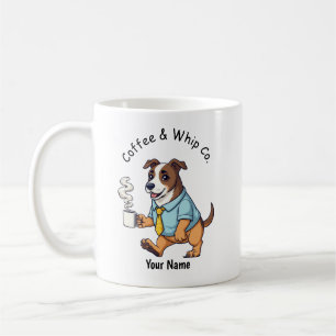 Grappige Whippet-hond Zakelijke pak koffie  Koffiemok