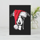 grappige whippet kerstman kerst hond moeder cadeau feestdagenkaart (Staand voorkant)