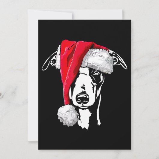 grappige whippet sint christmas hond moeder cadeau feestdagenkaart (Voorkant)