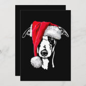 grappige whippet sint christmas hond moeder cadeau feestdagenkaart (Voorkant / Achterkant)