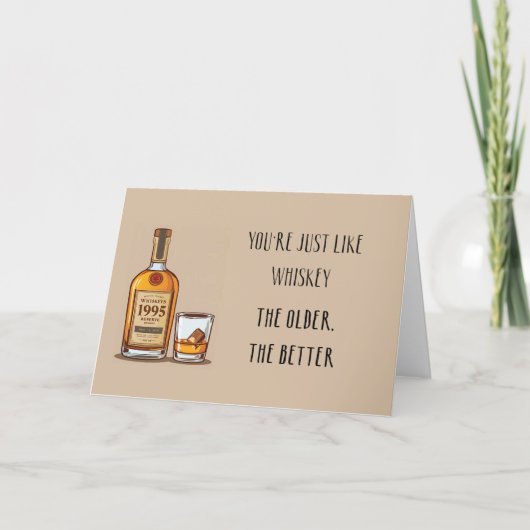 Grappige Whiskey 30e Verjaardagskaart Bedankkaart (Voorkant)