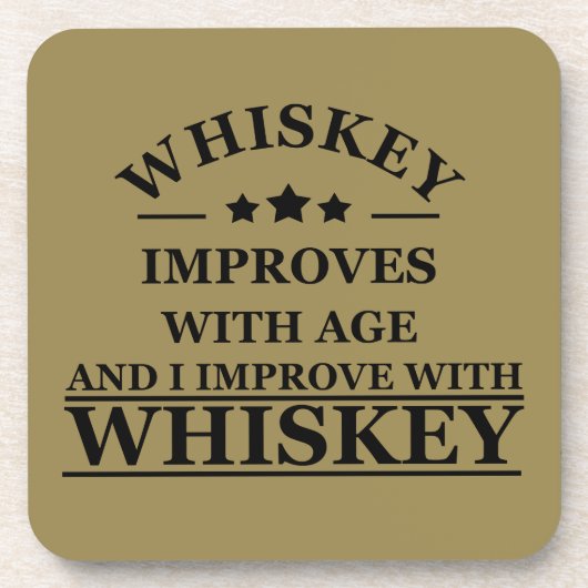 grappige whiskey bier onderzetter (Voorkant)