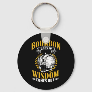 Grappige Whiskey Bourbon Drink cadeau voor whisky Sleutelhanger