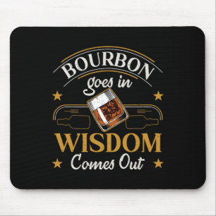 Grappige Whiskey Bourbon Drink Gift Design voor Wh Muismat