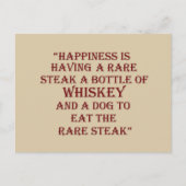 Grappige whiskey citaten alcohol zeggings cadeaus briefkaart (Voorkant)